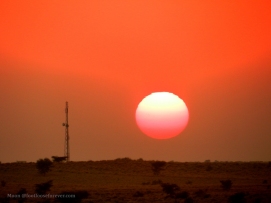 sunset, thar desert, jaisalmer, rajasthan
