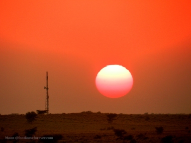 sunset, thar desert, jaisalmer, rajasthan