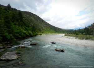 river, mountains, Paro, Bhutan
