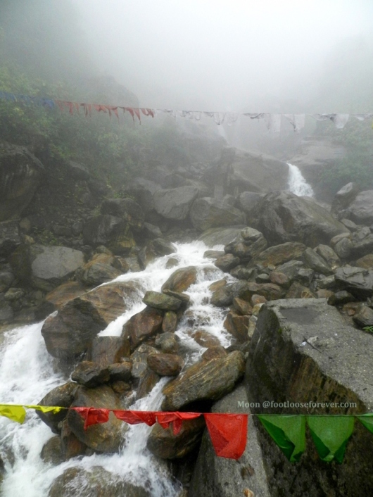 waterfall, streams, thimphu, bhutan, hills, mountain
